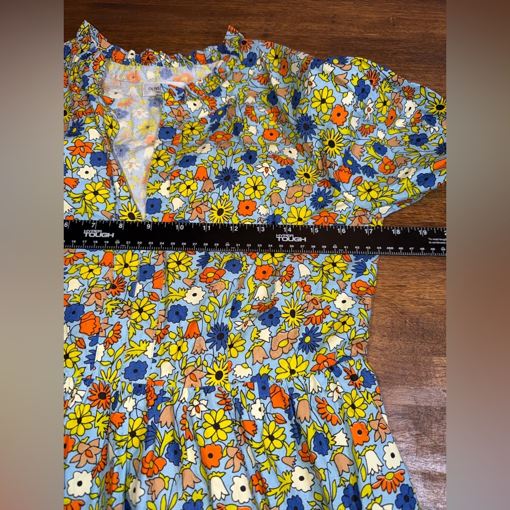 Olivia James Lydia Floral Dress Tiered Flowy Boho Cottagecore Sz XS - Picture 5 of 7